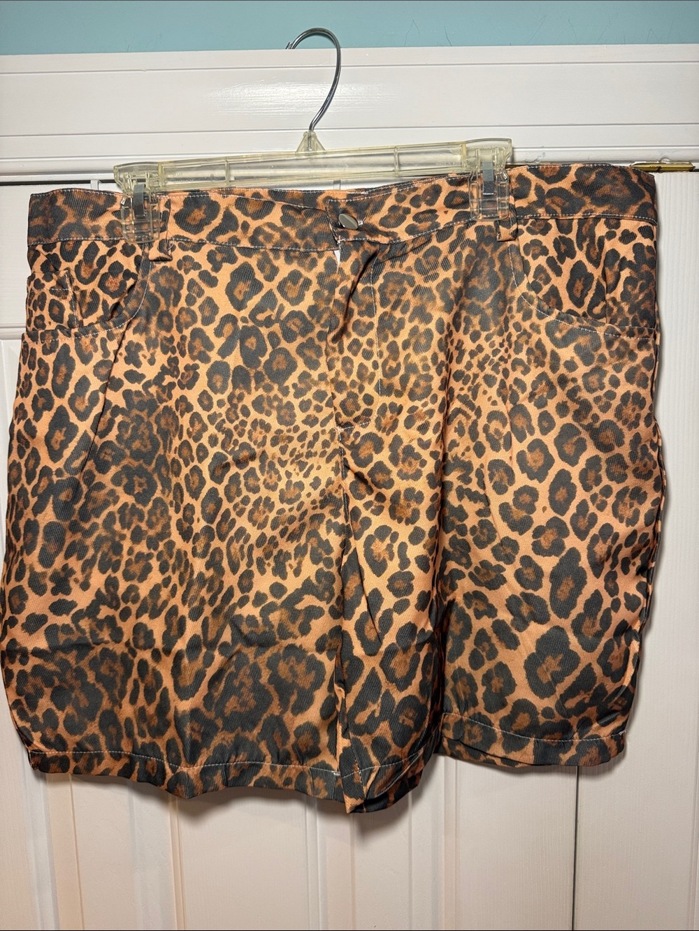 Leopard Print Shorts - Brown and Black